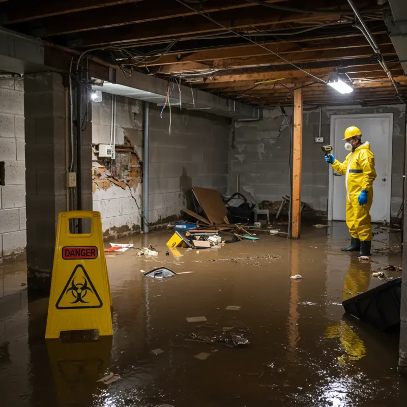 Flooded Basement Electrical Hazard in Mahoning County, OH Property